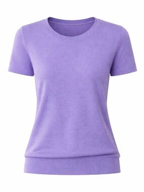 Lavender Crew-Neck Lightweight Sweater | Spring Layering Staple | Minimal